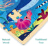 48 Piece Wooden Jigsaw Puzzles for Kids Ages 3-5 with Unique Pieces and Storage Tray
