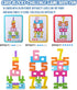 TPwsd 20PCS Counting 10,Learning 3-8 Wooden Number Building Blocks- Montessori Math Stacking Number Blocks Toys