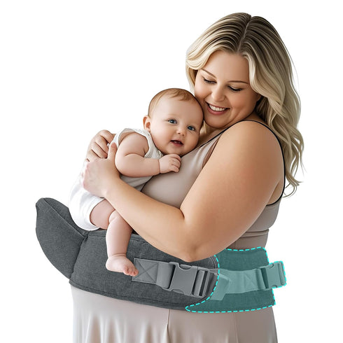 Dark Gray Waistband Extender for Plus Size Comfort - Adjustable Belt