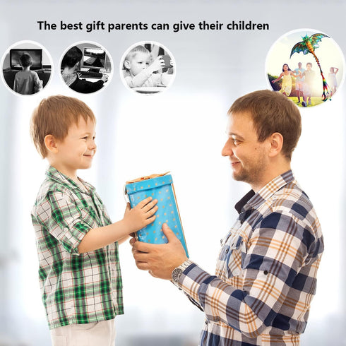 eyijklzo Green Dragon Kite, Beautiful Easy Flyer for Children and Adults with Long Colorful Tail for Outdoor Activities