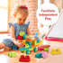 Soft Building Blocks STEM Montessori Toys, Large Construction Block Set with 42 Pieces and Storage for 12-18 Months