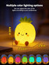 3 Dimmable, Pineapple Night Light for Kids, Nursery Night Light, Bedside Touch Lamp, Cute Silicone Nightlight for Baby