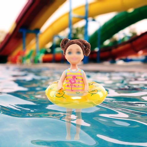 Mini 5.3 Inch Doll Clothes & Accessories Set with 6 Beach Swimsuits, 3 Dresses, 2 Swimming Rings, 2 Drinks, 2 Hats, 2