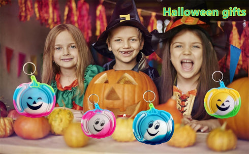 Bulk 30 Packs Pumpkin Push Fidget Bubble Mini Pop Fidget for Teens and Kids, Small Birthday Halloween Party Favors