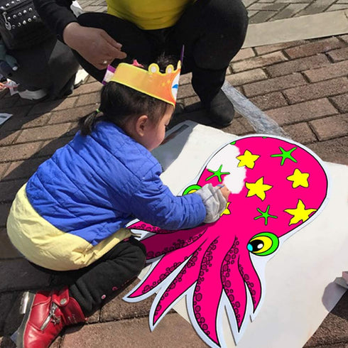 HENGDA KITE DIY Blank Painting Kite for Kids & Adults, Kite Making Kit with Handles and Strings, White Diamond