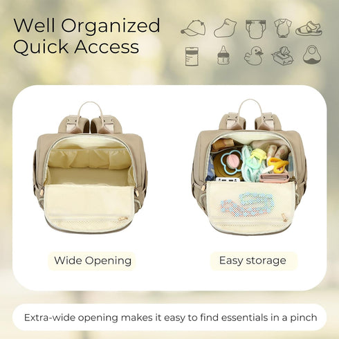 Backpack Backpack MAPLELILY Diaper Bag - Lightweight & Stylish, Boys, Girls & Baby Travel Essentials Tote with Changing