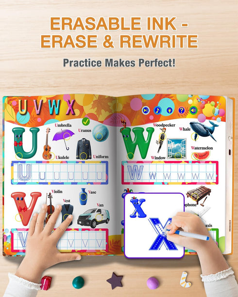3-5,Preschool 3 4 5 6 Toy,600+ English Interactive Sound Book for Kid,Alphabet & Number Talking Book for Toddlers Age