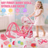 Set 12" Playset 17 3+ deAO Baby Doll Stroller with Baby Dolls Nursery PCS Baby Doll Accessories with Play Mat,Storage