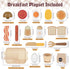 3-5 Playset 3 4 5 6 Airlab Toy Food for Toddler Pretend Play Kids Kitchen Breakfast Cutting Food Girl Boy Birthday Gift