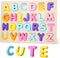 JOLSNAF Alphabet Puzzles Wooden for Toddlers, ABC Learning Toys for Kids, Preschool Educational