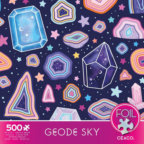 Ceaco Foil Puzzle - Geode Sky 500 Piece Jigsaw Puzzle