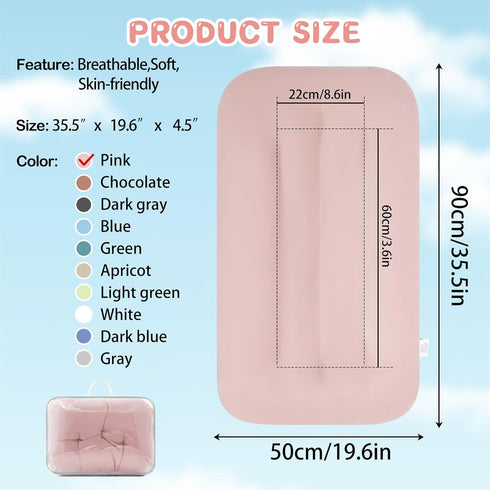 PGONEEE 0-18 Baby Lounger for Newborn, Bionic Design Baby Lounger, Soft Organic Cotton Breathable Lounger for Infants