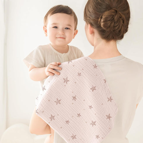 100% 5 Pack, 23.6 23.6 inch, Susurration Muslin Burp Cloths Baby Washcloths Cotton Burp Cloths Baby Girl Absorbent