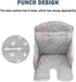 twoworld High Chair Cushion - Gray Star Seat Cover for Baby Dining