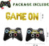 107 pcs Game On Balloons Arch Garland - Black Green Video Game Party Supplies for Level Favor Theme Birthday Decorations