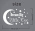 Dream Big Little One Wall Decal, Removable Vinyl Nursery Quote Stickers for Baby Kids Bedroom Decor (Big, White)