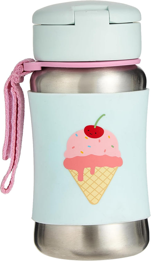 Sparks Stainless Steel Sippy Cup with Straw for Toddlers - Ice Cream Design