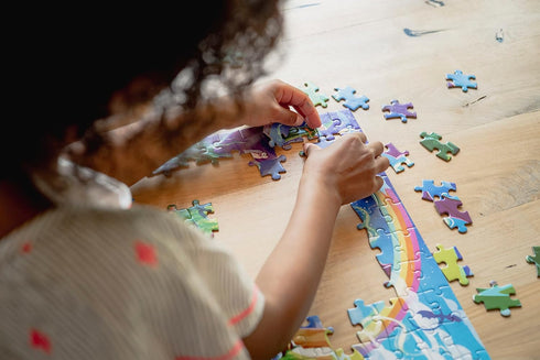 Chuckle & Roar 4 Pack Puzzles - Space, World Map, Fantasy, Food - 100 & 200 PC Jigsaw Puzzles