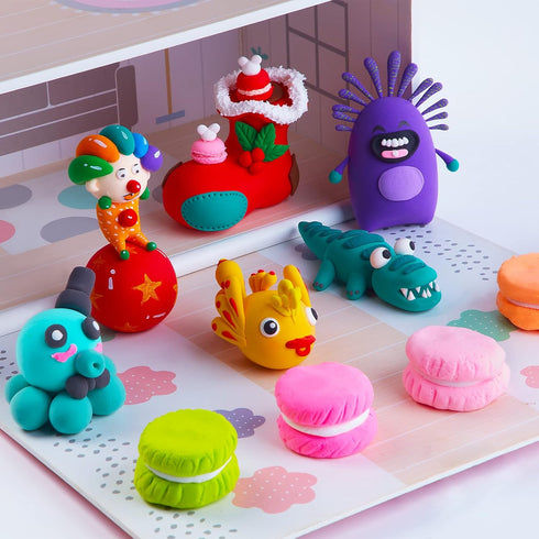 EDIFON Magic Modeling Clay, 24 Colors with Sculpting Tools, Non-Toxic Self Drying Soft Clay for Kids and Adults, Gift
