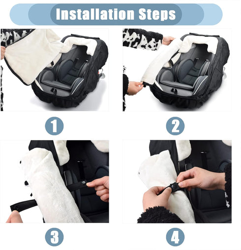 Vaxaape Cozy,Car Baby Car Seat Cover,Car Seat Covers for Babies,Winter Protector,Universal Winter Car Seat Cover