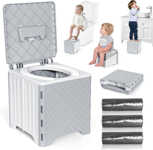 Orzbow Portable Potty Training Toilet, Travel Potty Seat for Toddler Boys Girls,