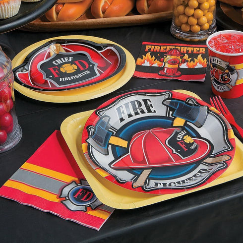 Fun Express Fire House Hero Lunch Napkins (16pc) - Birthday Party Supplies Tableware