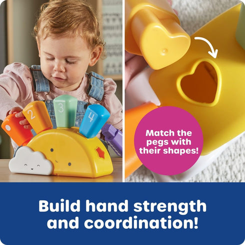 Learning Resources Sunshine Shape Sorter, Fine Motor Skills, Numbers Matching Skills Activities, Montessori Toddler