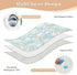 siphylline 52" 34" Cartoon Freesia Soft Blue Extra Large Resuable Changing Pad Covers Soft Absorbent Underpads Wetting