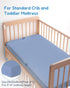 TOTCHILL 2 Pack, 28x52x9, Crib Sheets Fitted Crib Sheet for Standard Crib Mattress Ultra Soft Jersey Knit, Breathable