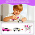 WIESSOC 2 Collision Transforming Unicorn Car Toy, Magnetic Cars Transform into Unicorn Toys for Kids Toddler Fun