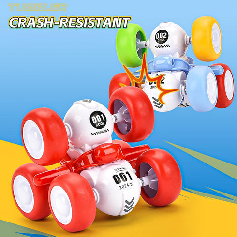 CDDZSW 6 360 3-6 3 4 5 6,Push 3-5 Rounds Inertia Rotating Stunt Car Toys Year Old Kids Pull Back Truck for Toddler Boys