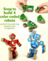 Playset, 3 4 5 Coogam Snap Together Robot Builders for Toddlers, Wooden Take Apart Robot Build Block Fine Motor Skill