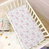 Sheet,39x27IN Pfrewn Crib Sheets for Boys Girls Aesthetic Pink Ribbon Bow Fitted Crib Sheet for Mini Crib Mattress