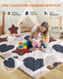 BICESTE 74x50 Playpen Mat Foam Thick, Large Baby Play Mat for Babies Kids Toddlers Infants Floor Crawling, Washable