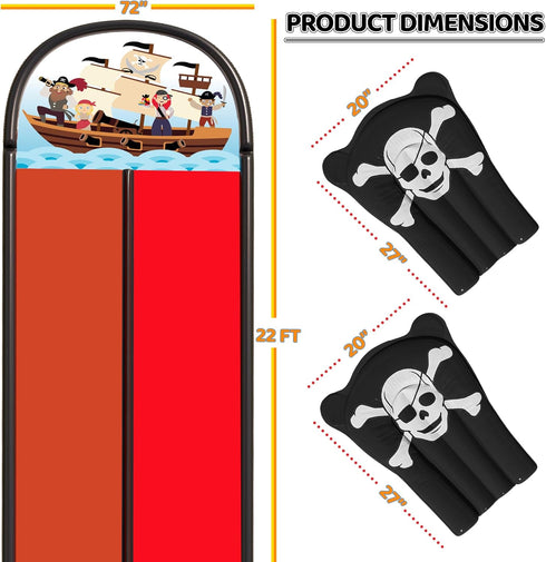 JAMBO 22Ft Water Slide: Extra Long Slip Splash and Slide with 2 Bodyboards, Heavy Duty Water Toys for Summer Fun