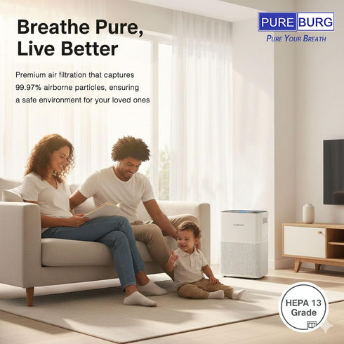 Pack 6, PUREBURG Replacement Filter Compatible with Baby Brezza Bottle Washer Pro, of HEPA Air Clean Dust