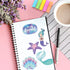 Mermaid Stickers (60pcs) for Laptop, Skateboard, Notebooks, Waterproof PVC for Kids and Adults