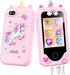 Kids Smart Phone for Girls, Toddler Learning Play Toy Phone with Dual Camera, Game, Music Player, Gifts for Ages 3-10