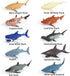 Axbotoy 10 Pack Toys,8" Set,Floating Shark Soft and Stretchy Realistic Shark Toy Bathtub Toys and Birthday Party Favors
