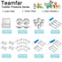 TeamFar Kids Plates Set of 4, Stainless Steel Toddler Training Trays, 7.3"×5.3"×0.8", Healthy & Toxic Free, Dishwasher