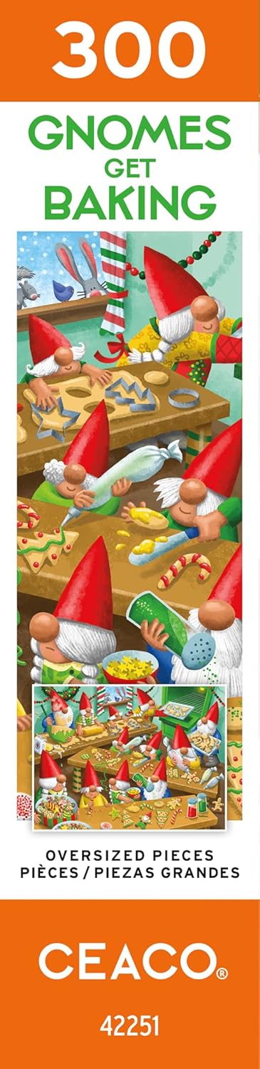 Ceaco - 300 Piece Jigsaw Puzzle - Holiday - Gnomes Get Baking