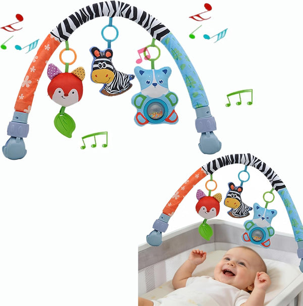 Pau1Hami1ton Baby Stroller Arch Toys, Car Seat Toys,Baby Gifts.S-19(Zebra-1)