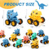 18Pcs Dinosaur Pull Back Cars Set for Kids, Mini Racing Vehicles Toys, Party Favors, Goodie Bag Stuffers