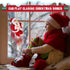 Climbing Santa Claus 9" Christmas Ornament - Battery Operated Toy with Light Music and Animated Climbing