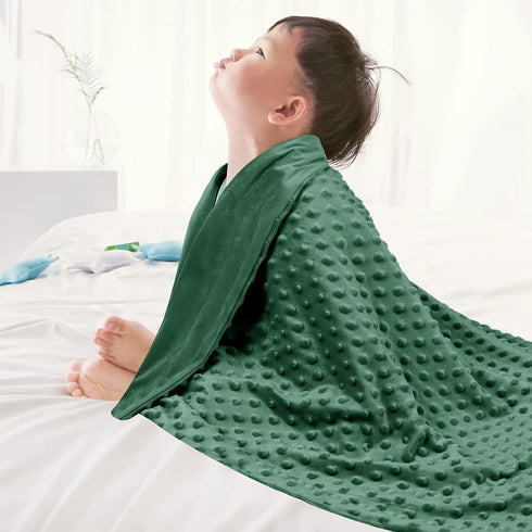 david's kids Minky Baby Blanket for Boys Girls Neutral, 40x50 Inches Soft Lightweight Micro Fleece Baby Blanket with Double Layer, Dotted Backing, Receiving Blanket for Newborns, Emerald Green by david's kids