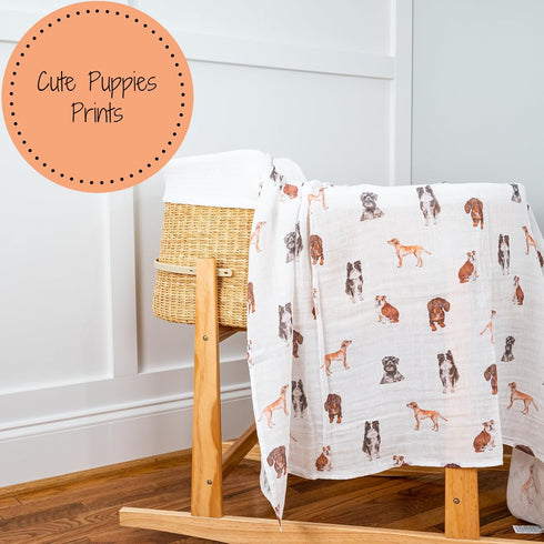 100% 47 47 Inches, LollyBanks Swaddle Blanket, Cotton Muslin Swaddle Blankets, Neutral Swaddle Blanket x Baby Blanket