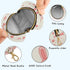 PYBUG Bunny Round Pacifier Storage Case, Polyester & TPU Lined with Hook Buckle, Pacifier Container Box for Baby