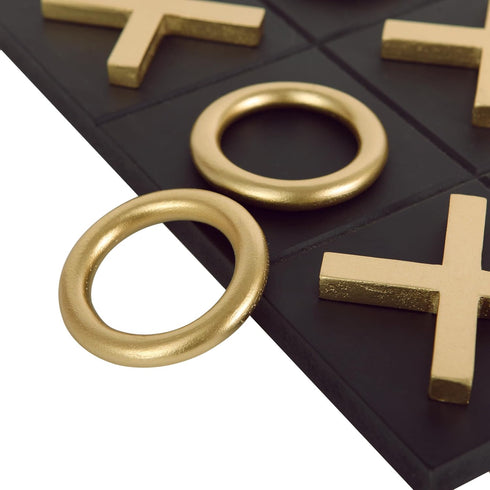12x12 Inch NIKKY HOME Tic Tac Toe Wood Game Board Classic Coffee Table Decor Modern Wooden Travel Game for Family