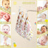 3 Pack 12 12 Inch Cow Pig Sheep Chick Burp Cloths for Boys Girls, Farmhouse Animals Muslin Washcloths, Newborn Face