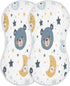 YETTASBIN Bear Muslin Baby Burp Cloth, Super Soft Absorbent Cotton Burp Rag Baby Bibs Feeding Cloth for Newborn Boys